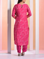 Coral Pink Vasansi Silk Suit Set