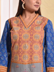 Blue Vasansi Silk Kurta Set