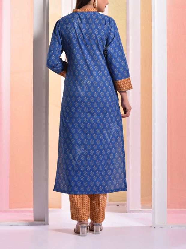 Blue Vasansi Silk Kurta Set