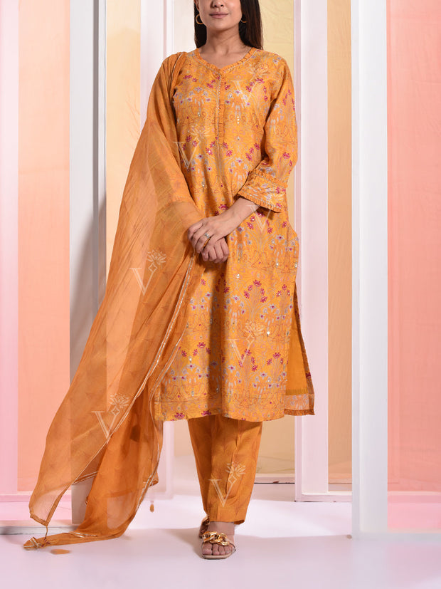 Mustard Vasansi Silk Suit Set