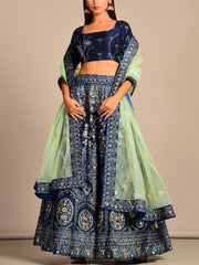 Blue Vasansi Silk Lehenga Set