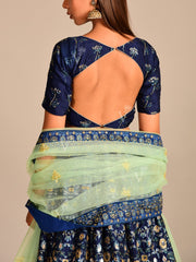 Blue Vasansi Silk Lehenga Set