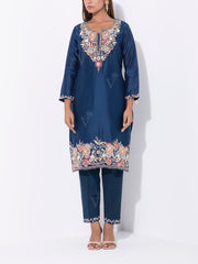 Midnight Blue Chanderi Kurta Set