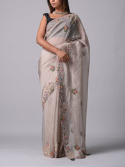 Grey  Saree