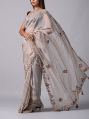 Grey  Saree