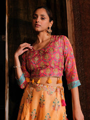 Orange Ombre Vasansi Silk Lehenga Set