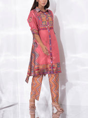 Onion Pink Vasansi Silk Co-ord Set