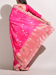 Pink Dola Silk Banarasi Saree