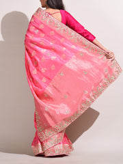 Pink Dola Silk Banarasi Saree