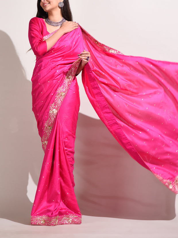 Rani Silk Gotta Patti Saree