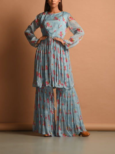 Dress, Dresses, Western, Westerns, Wrinkle chiffon, Chiffon, Printed, Short dress, Printed dress, Casual wear, Summer wear