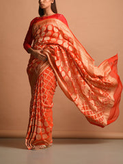 Red Georgette Realzari Saree