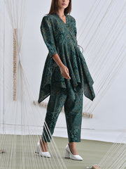 Green Silk Co-Ord Set