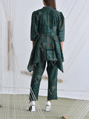 Green Silk Co-Ord Set