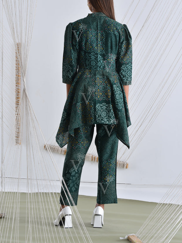 Green Silk Co-Ord Set