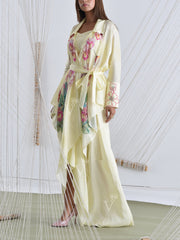 Lemon Vasansi Silk Jacket Set