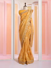 Yellow Banarasi Gotta Patti Saree