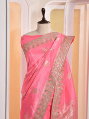 Pink Banarasi Gotta Patti Saree