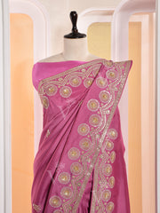 Mouve Vasansi Silk Gotta Patti Saree