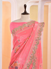 Pink Vasansi Silk Gotta Patti Saree