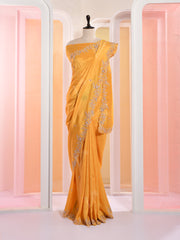 Yellow Vasansi Silk Gotta Patti Saree