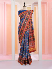 Blue Vasansi Silk Gotta Patti Saree