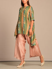 Green Printed Kurta Set