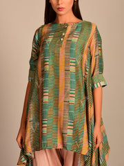 Green Printed Kurta Set