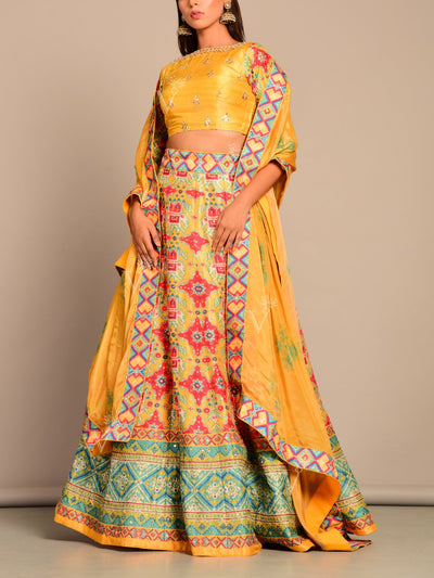 Lehenga, Lehenga set, Lehengas, Printed, Pearl brush, Traditional, Traditional wear, Traditional outfit, Light weight