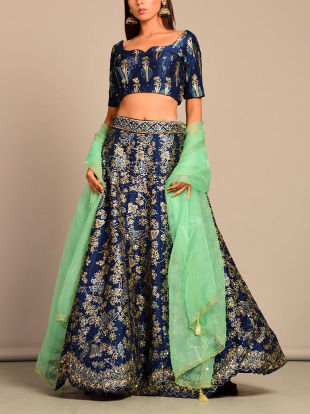 Lehenga, Lehenga set, Lehengas, Printed, Pearl brush, Traditional, Traditional wear, Traditional outfit, Light weight