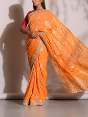 Yellow Banarasi Gotta Patti Saree