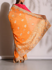 Yellow Banarasi Gotta Patti Saree