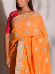 Yellow Banarasi Gotta Patti Saree