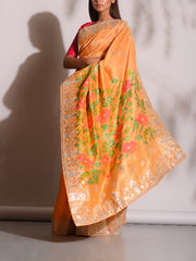 Yellow Banarasi Gotta Patti Saree