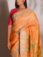 Yellow Banarasi Gotta Patti Saree