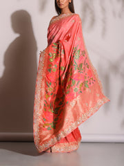 Pink Banarasi Gotta Patti Saree