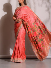 Pink Banarasi Gotta Patti Saree