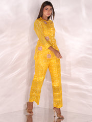 Yellow Vasansi Silk Co-ord Set