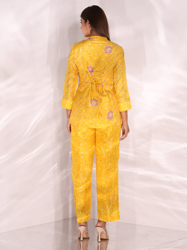 Yellow Vasansi Silk Co-ord Set