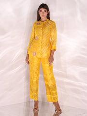 Yellow Vasansi Silk Co-ord Set