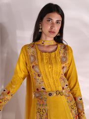 Yellow Dola Silk Gown