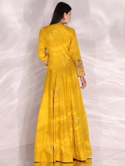 Yellow Dola Silk Gown