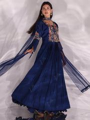 Blue Dola Silk Gown