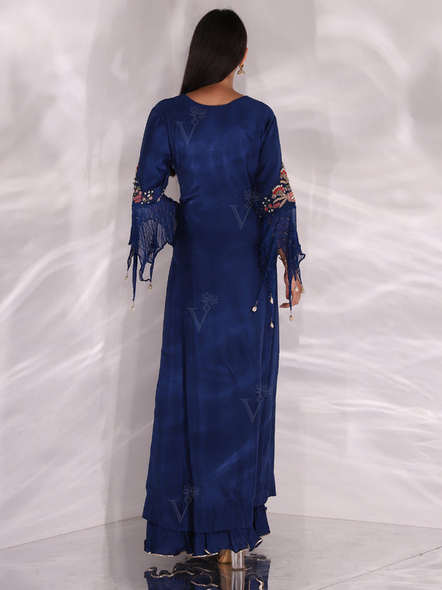 Blue Dola Silk Gown