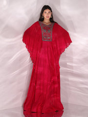 Red Dola Silk Gown