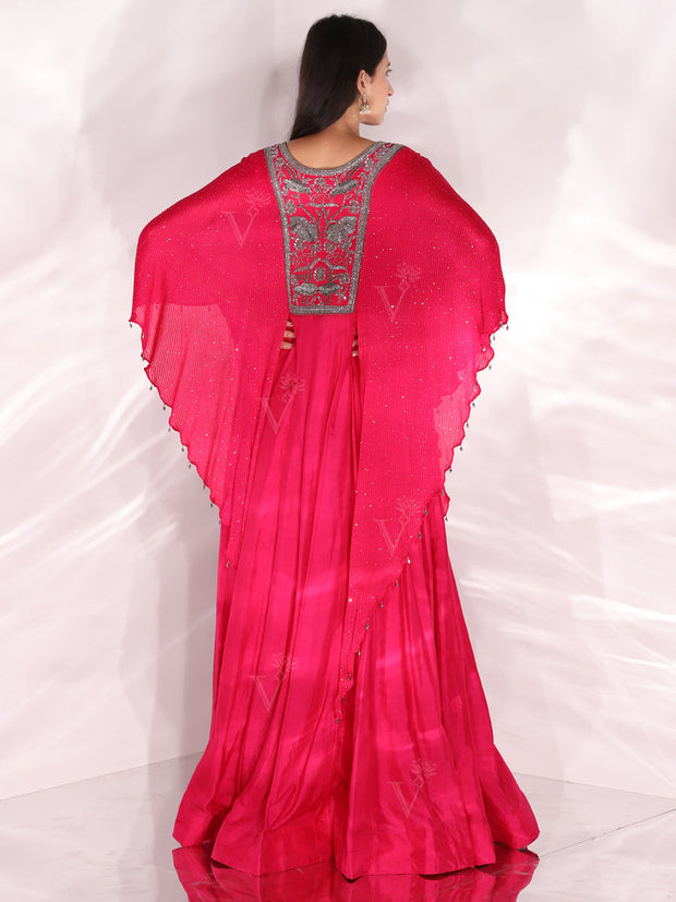 Red Dola Silk Gown