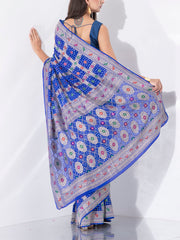 Blue Georgette Zari Saree