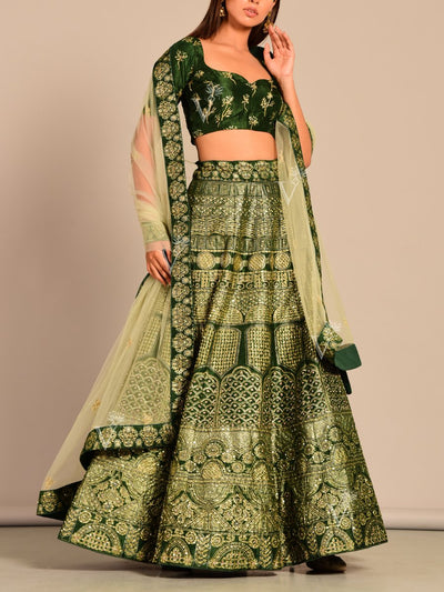 Lehenga, Lehengas, Lehenga set, Silk, Printed, Handwork, Light weight, Party wear, Wedding wear, Traditional wear, Traditional lehenga