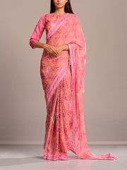 Saree, Sarees, Regular wear, Traditional outift, Traditional wear, Printed, Crepe, Wrinkle crepe, Highlighted