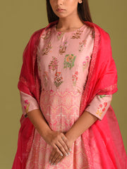 Pink Vasansi Silk Anarkali Gown